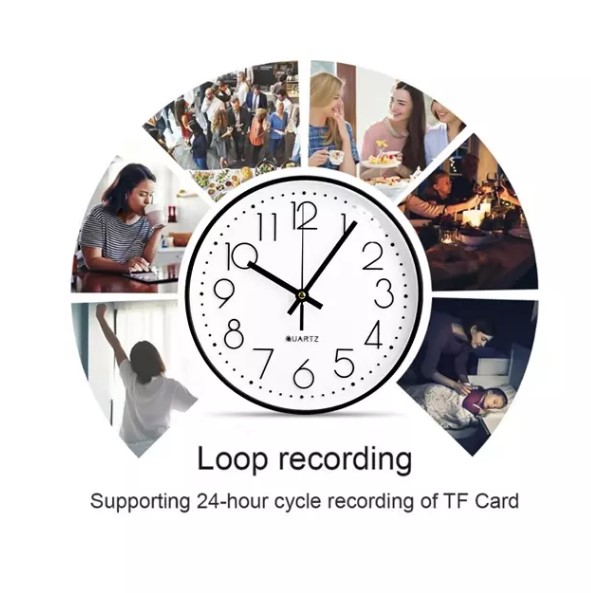 Picture of HD 1080P Wall Clock IP Wifi Camera with battery backup