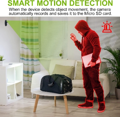 Picture of Camera HD 1080P Camera Clothes Coat Hook Video Recorder with Motion Detection Clothes Rack for Home/Office Security