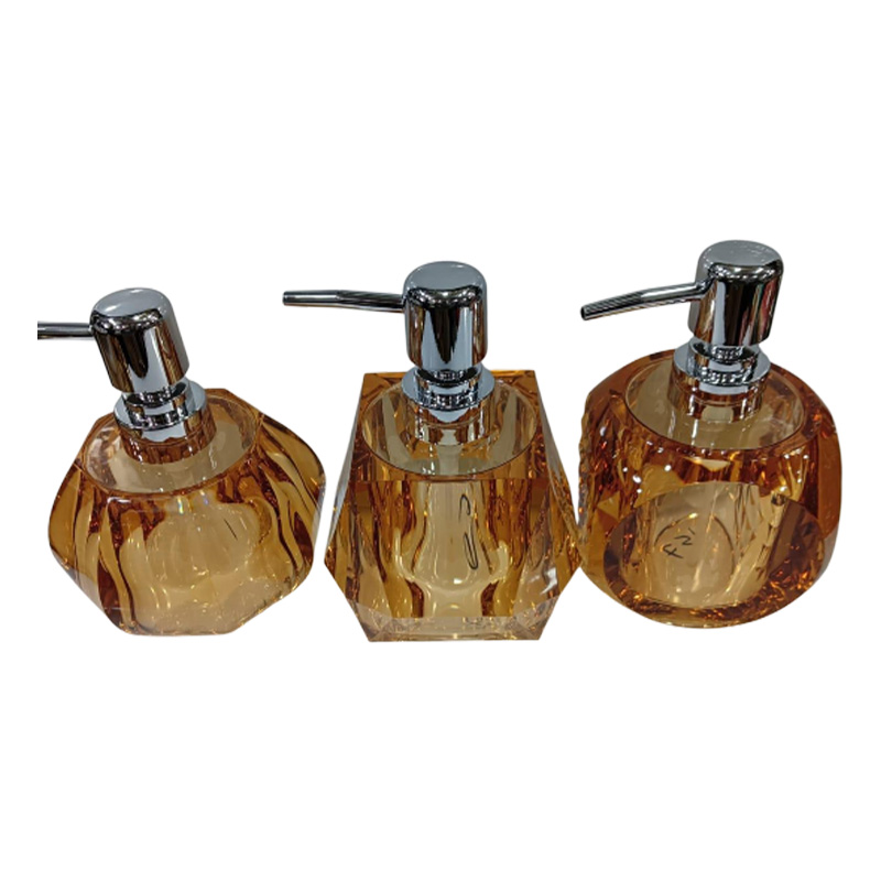 Picture of Shampoo Dispenser – Transparent Geometric Crystal Acrylic Resin Picture of Shampoo Dispenser – Transparent Geometric Crystal Acrylic Resin