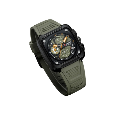 Picture of CURREN 8439S Men's Analog Watch – Silver Stainless Steel with Bold Black Dial