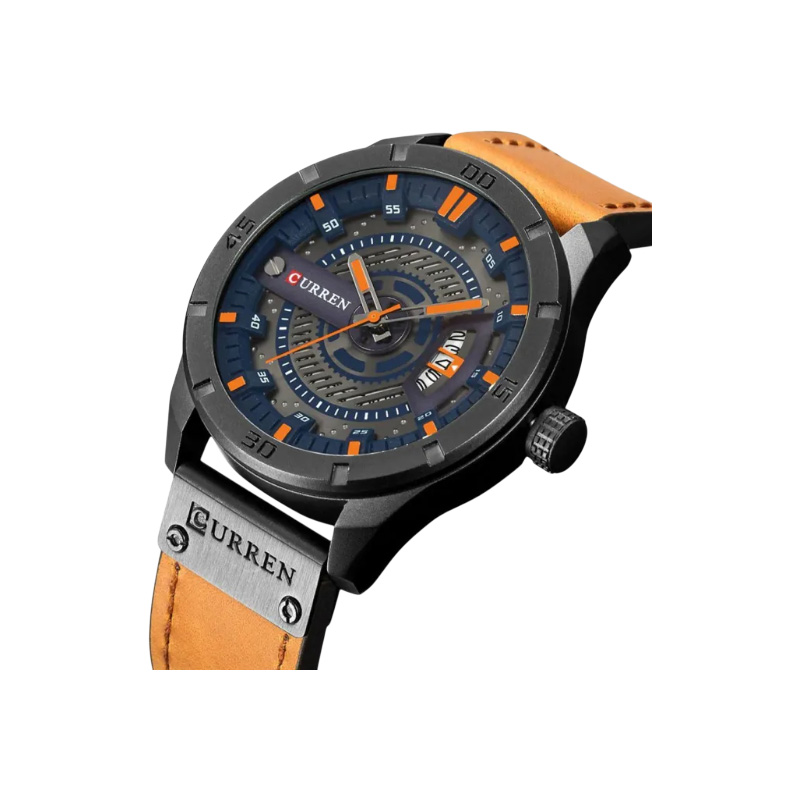 Picture of CURREN 8301 Men's Analog Watch – Classic Brown Leather Strap, Elegant Everyday Style