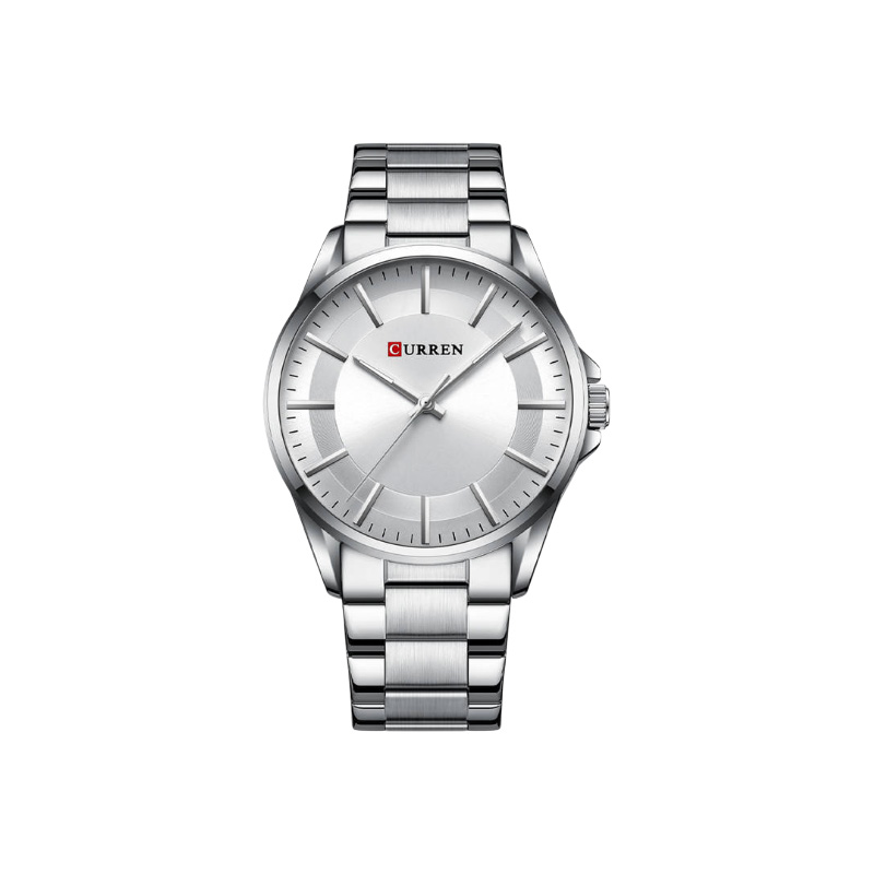 Picture of CURREN 8429 Men's Silver White Stainless Steel Watch – Elegant Quartz Chronograph Timepiece