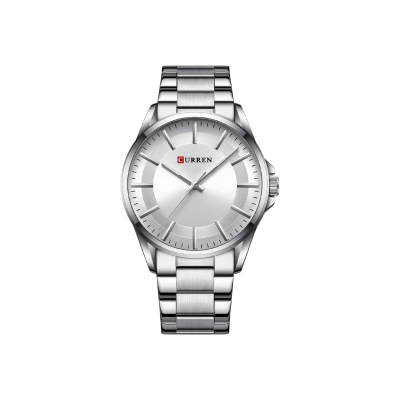 Picture of CURREN 8429 Men's Silver White Stainless Steel Watch – Elegant Quartz Chronograph Timepiece