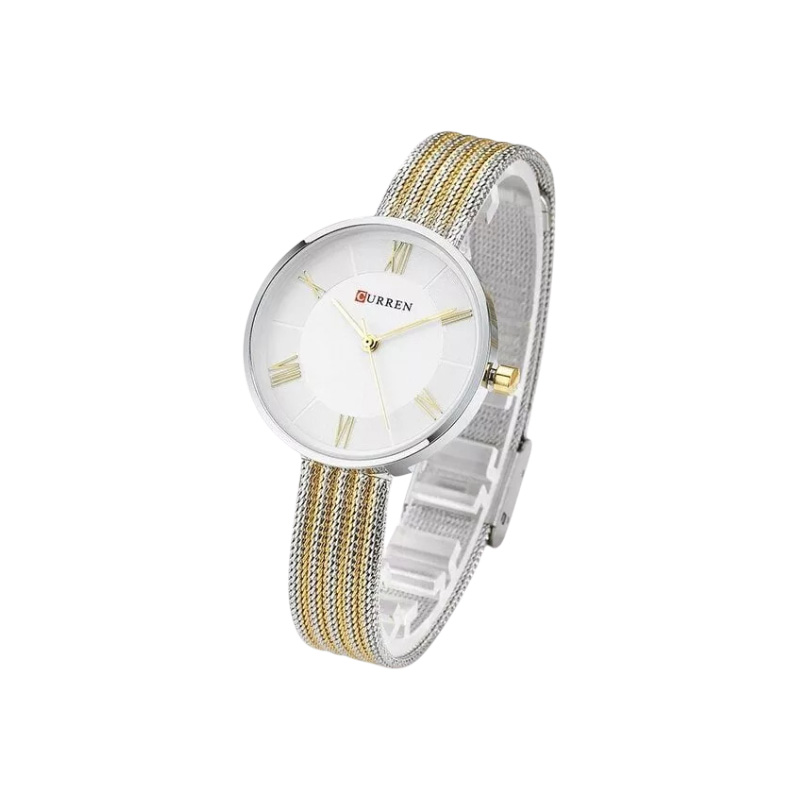 Picture of CURREN 9020 Women's Watch – Elegant Silver & Gold Two-Tone Quartz Wristwatch