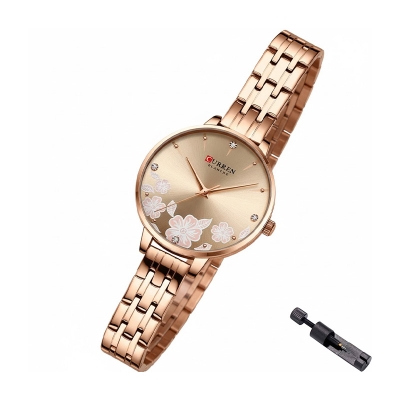 Picture of CURREN 9068 Luxury Fashion Quartz Ladies Watch – Golden Color