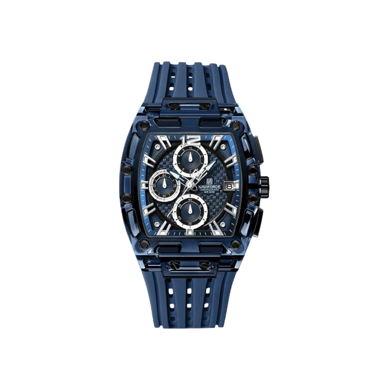 Picture of Naviforce 7105 Men’s Dual Display Watch – Blue Dial with Silver Case