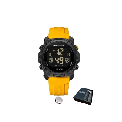 Picture of Naviforce 7104 Men’s Sport Watch – Bold Yellow Dial with Leather Strap