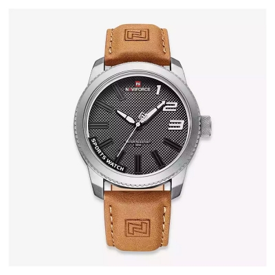 Picture of Naviforce 9202L Men’s Watch – Brown Leather Strap with White Dial