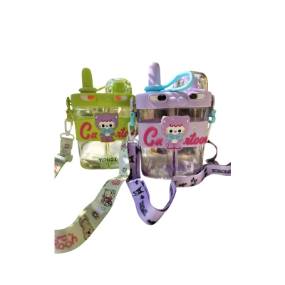 Picture of Cute Double Drink Cup – Dual-Chamber Straw Tumbler for Kids & Teens