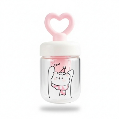 Picture of Aesthetic Dopamine-Colored Glass Mug – High-Temperature Resistant & Anti-Burst Design for Girls