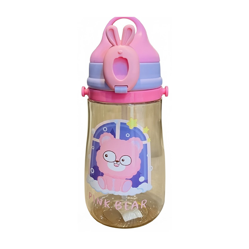 Picture of Children’s Large-Capacity Plastic Water Bottle with Straw | Leakproof BPA-Free Hydration Cup