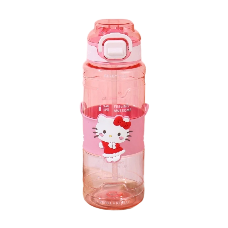 Picture of New Summer Cartoon Kids Water Bottle | Colorful Leakproof Straw Bottle for School & Outdoor Fun
