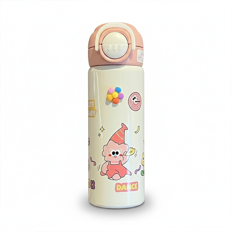 Picture of 2024 Cute Girls’ Thermos Bottle – 500ml | Stylish Stainless Steel Insulated Flask with Handle