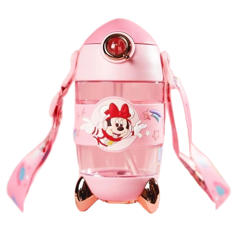 Picture of 3D Cartoon Rocket Water Bottle for Kids – 400ml | Fun & Portable Space-Themed Straw Cup