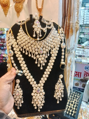 Picture of Diamond cut bridal jewellery set for women Picture of Diamond cut bridal jewellery set for women