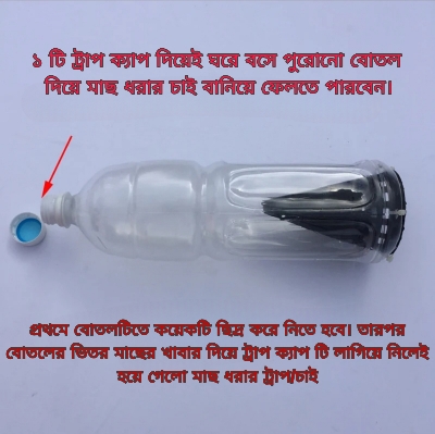 Picture of Fish Trap Cap For Catcher Outdoor Fishing Net Cage Plastic Fish Trap Cage Cap Easy to Install at Any Bottle or Pipe