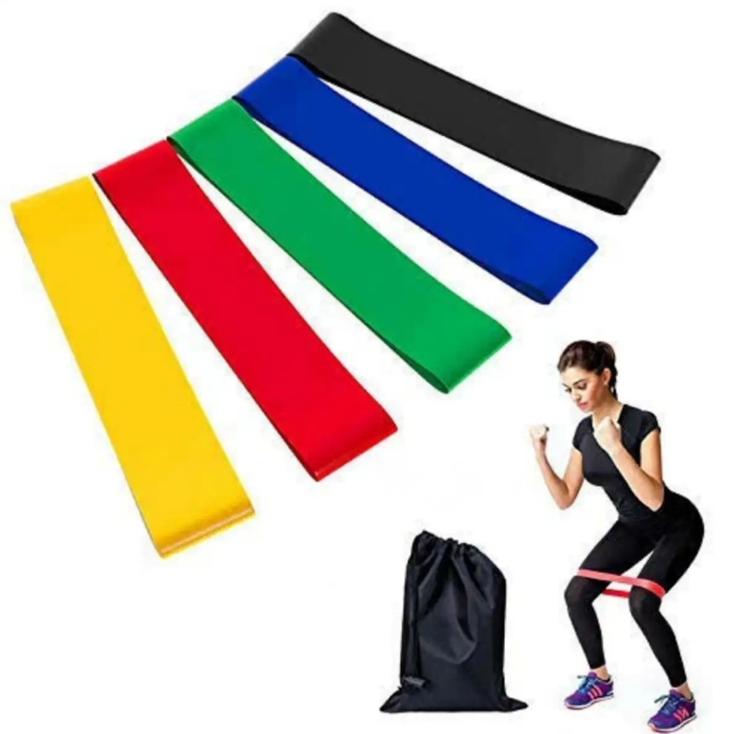 Picture of 5 pcs resistance band - Home Workout Fitness Exercise