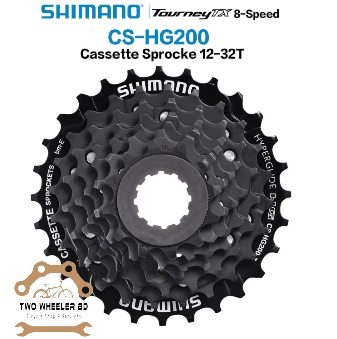 Picture of Shimano 8 Speed Cassette. Shimano CS-HG200-8 - Bike Cycle