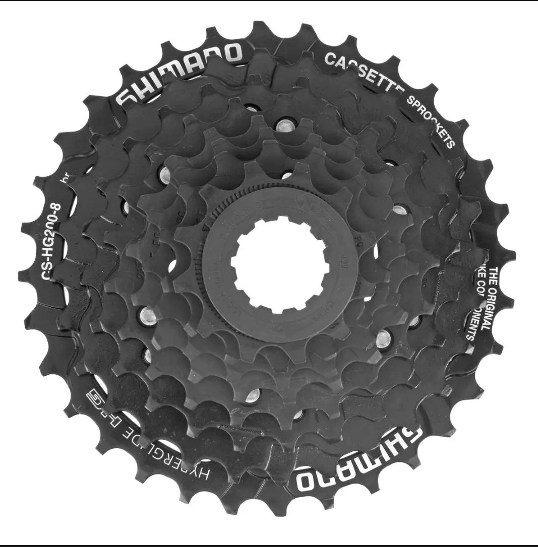 Picture of Shimano 8 Speed Cassette. Shimano CS-HG200-8 - Bike Cycle