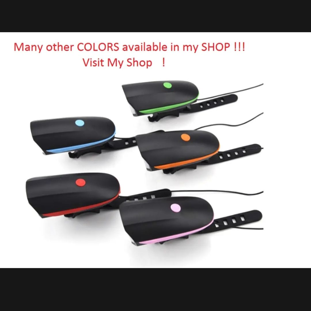 Picture of Waterproof Rechargeable 2 In 1 Bicycle bike Light and Horn (Many Colors Available)