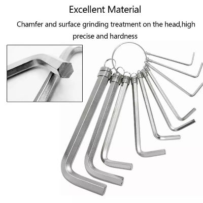 Picture of 8 in 1 Bike Bicycle Repair Tool Set Bicycle 8 Sizes Hex Key Outdoor Cycling Supply Cycle Allen Key Tools