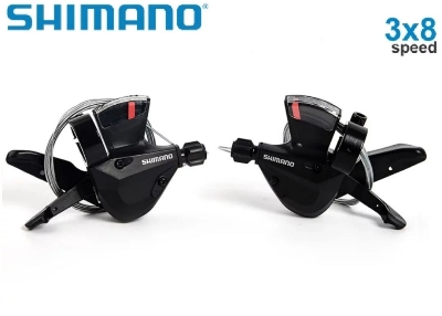 Picture of 3x8-Speed Shift Lever Shifter Right Left Bicycle Shifter. Shimano 3*8 speed oil Shifter
