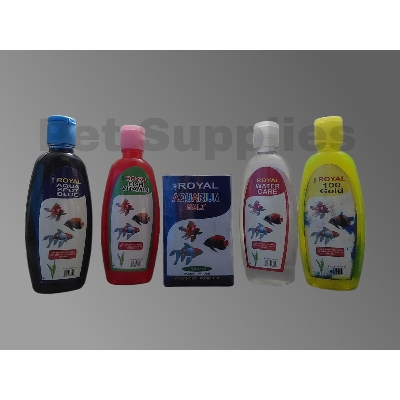 Picture of Big Bottle Aquarium water care medicine 5 pcs per set, Aqua blue, Water care, Fish Vitamins & Sea Salt