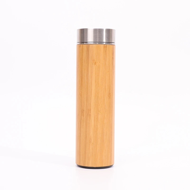 Picture of 304 Stainless Steel Bamboo Thermos Cup | Eco-Friendly Thermal Mug with Lid – 400ml