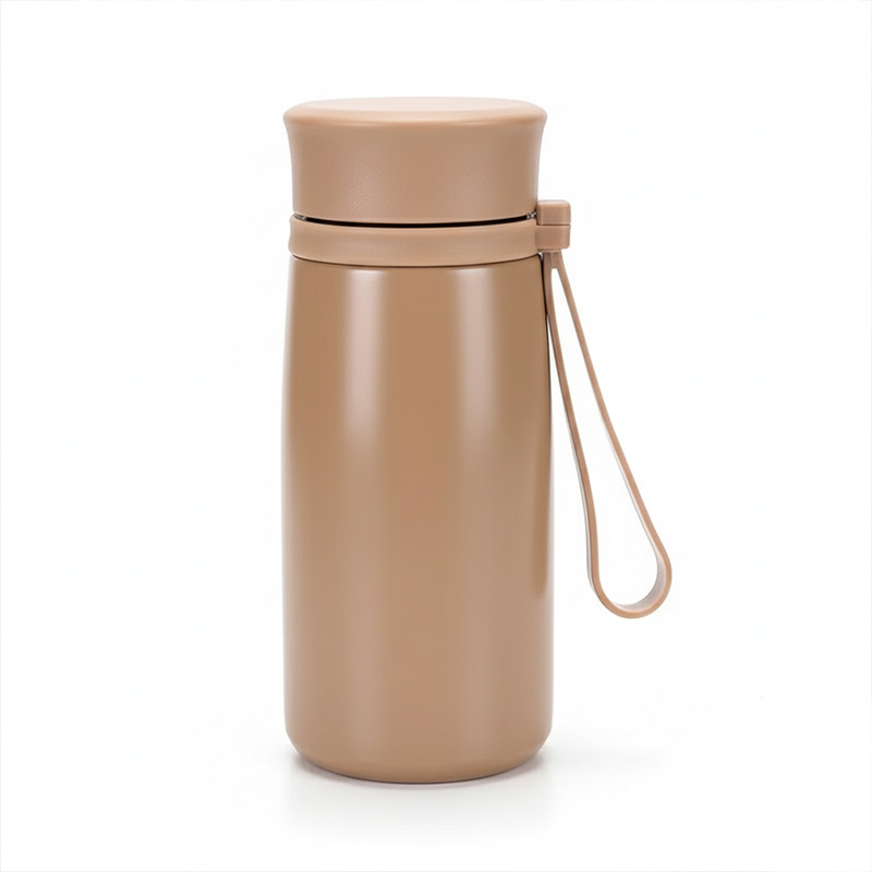 Picture of Mini Matte Vacuum Insulated Cup with Tea Infuser – 300ml | Portable Travel Thermos