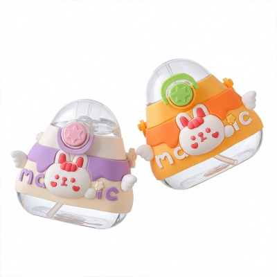 Picture of Cute Bunny Cartoon Baby Straw Cup | Spill-Proof Sippy Cup with Handles – 240ml