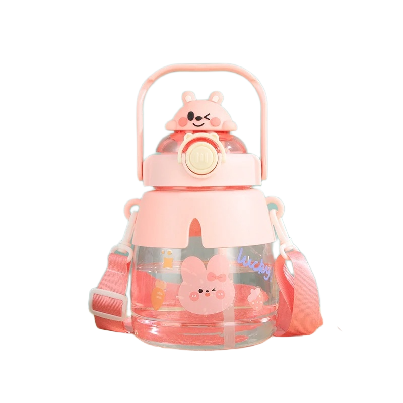 Picture of Cartoon Baby Straw Cup with Gravity Ball | Anti-Spill Sippy Cup with Handles – 240ml