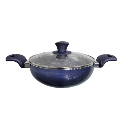 Picture of Ocean Orange Non-Stick Wok with Glass Lid – 22cm | Model ONW22O