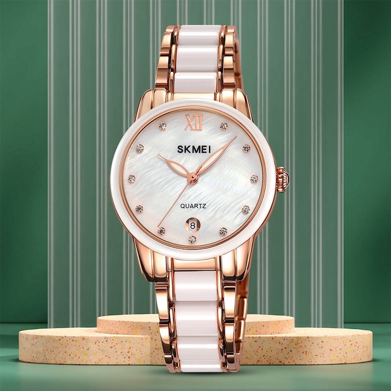 Picture of Skmei 2175 Stylish Silver White Women’s Watch