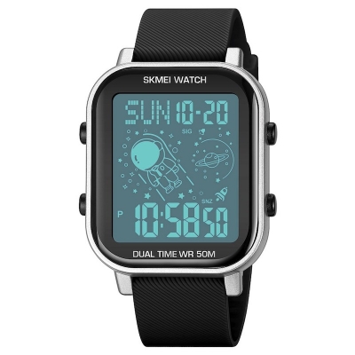 Picture of Skmei 1971 Silver & Black Stylish Watch for Men