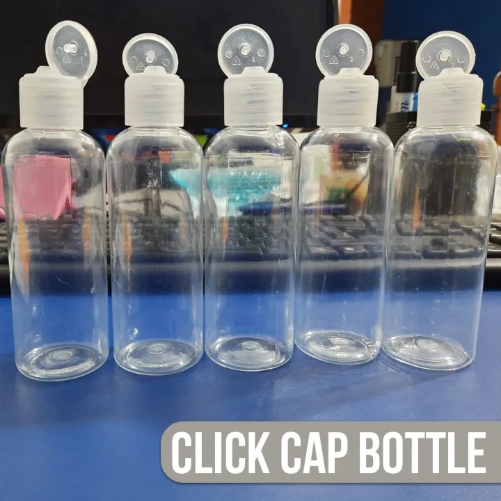 Picture of plastic bottle with click cap 100 ml 5 Pcs
