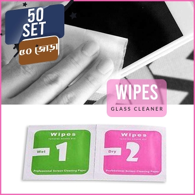 Picture of Mobile Glass/Screen Cleaner (Wet & Dry Wipes) 50 Set