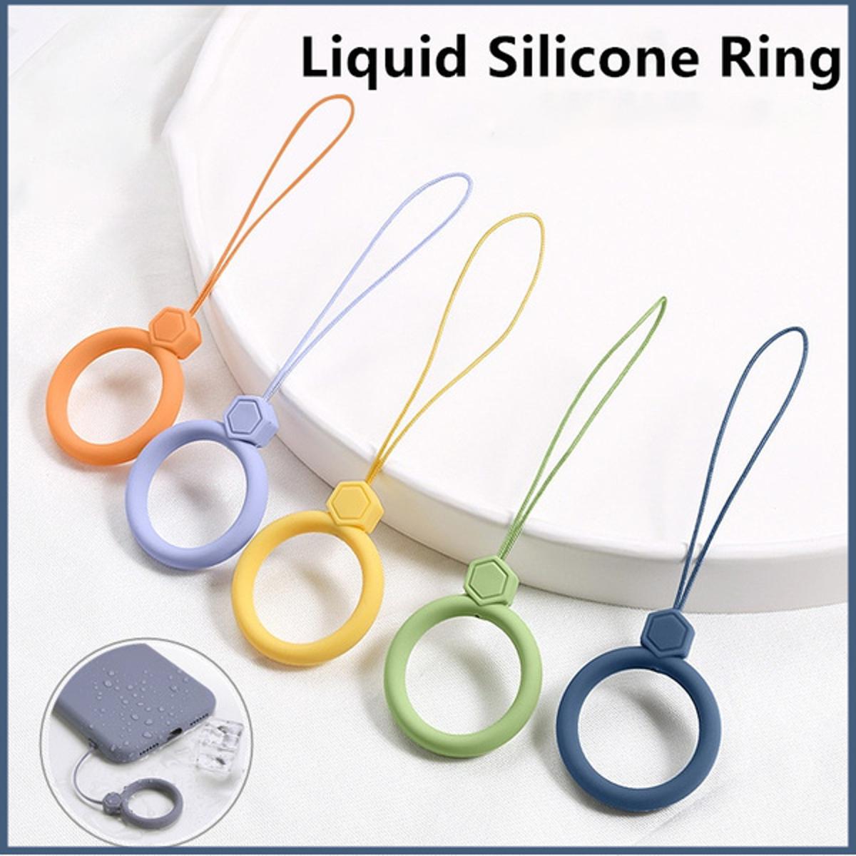 Picture of Mobile Ring Silicone Circle Finger Ring Buckle Lanyard Simple Short Case