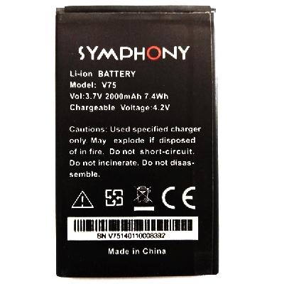 Picture of Mobile Battery for Symphony V75 - 2000mah