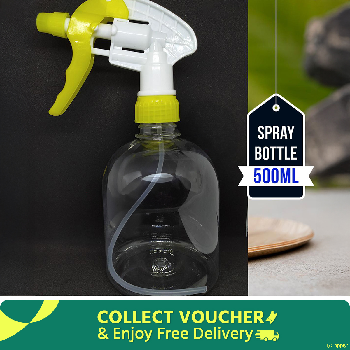 Picture of 500 Ml Bottle Spray Nozzle Trigger Flower Garden Water Disinfection Transparent