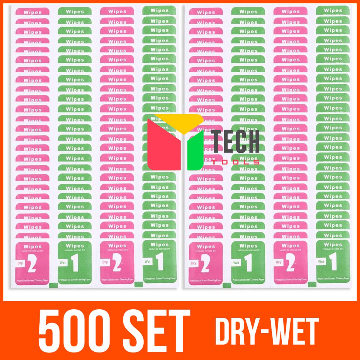 Picture of Mobile Glass/Screen Cleaner (Wet & Dry Wipes) 500 Set
