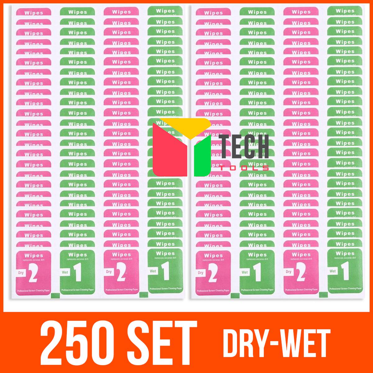 Picture of 250 Sets Of Dust / Dirt Removal Wet And Dry Cleaning Wipes For Camera Lens LCD LED Screens Mobile Phones Tablets Laptops