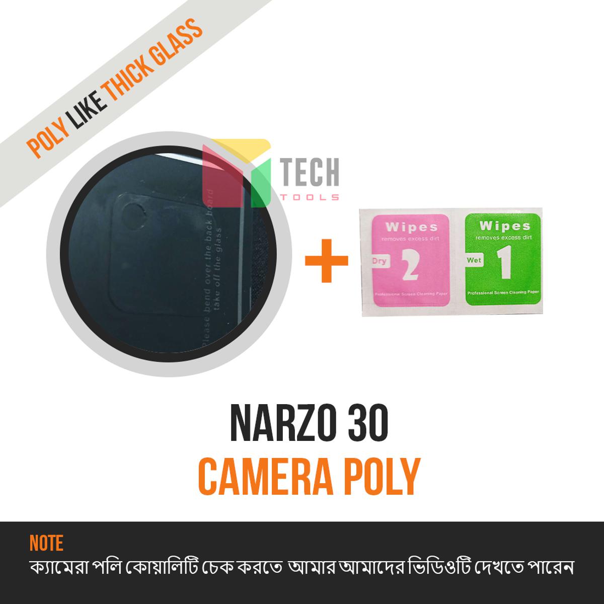 Picture of Realme Narzo 30 Camera Lens Protector crystal poly no glass