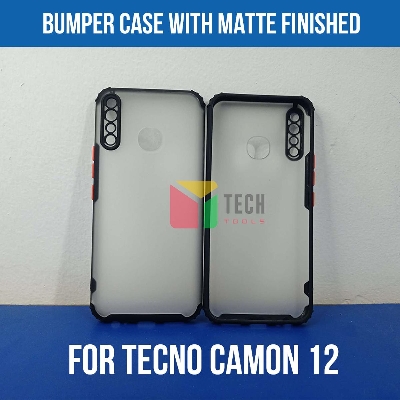Picture of Shockproof Bumper Case Phone Cover For camon 12 Compatible  Drop Protection Against Full Impact,