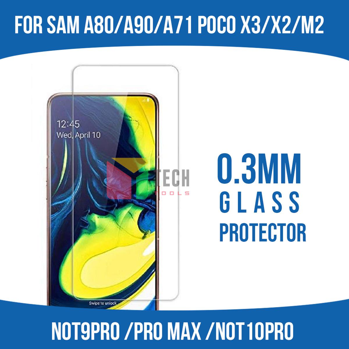 Picture of For Sam A80/A90/A71/Pocox3/X2/M2/note9pro/ promax/note10pro/0.3mm Tempered Glass Transparent Screen Protector