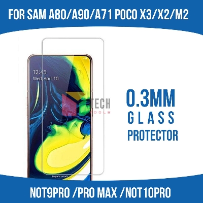 Picture of For Sam A80/A90/A71/Pocox3/X2/M2/note9pro/ promax/note10pro/0.3mm Tempered Glass Transparent Screen Protector