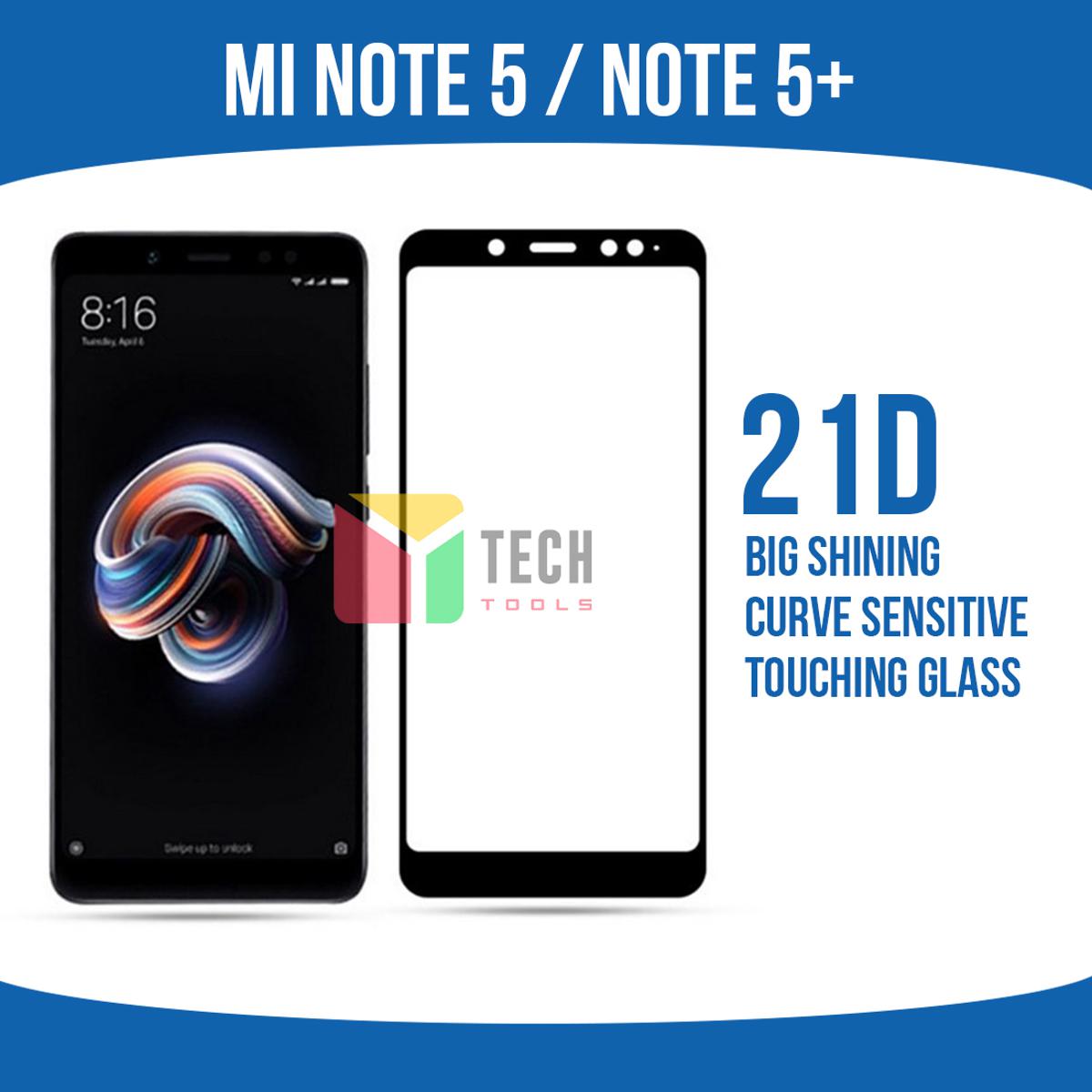 Picture of For Mi note 5/ note 5+/ 21D Tempered Glass Transparent Screen Protector