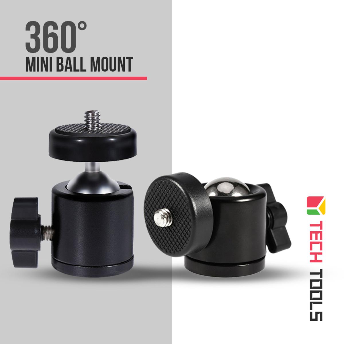 Picture of 360 degree Swivel Mini Ball Head Bracket Holder for 1/4 Screw Mount Tripod DSLR Camera from +