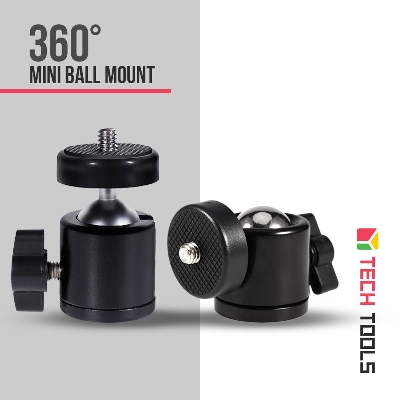 Picture of 360 degree Swivel Mini Ball Head Bracket Holder for 1/4 Screw Mount Tripod DSLR Camera from +