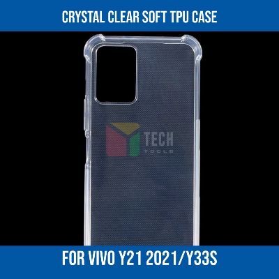 Picture of For VIVO Y21/ Y33S 2021 Premium Silicone Case Crystal Clear Soft TPU Ultra-Thin Transparent Flexible Protective Mobile Phone Back Cover