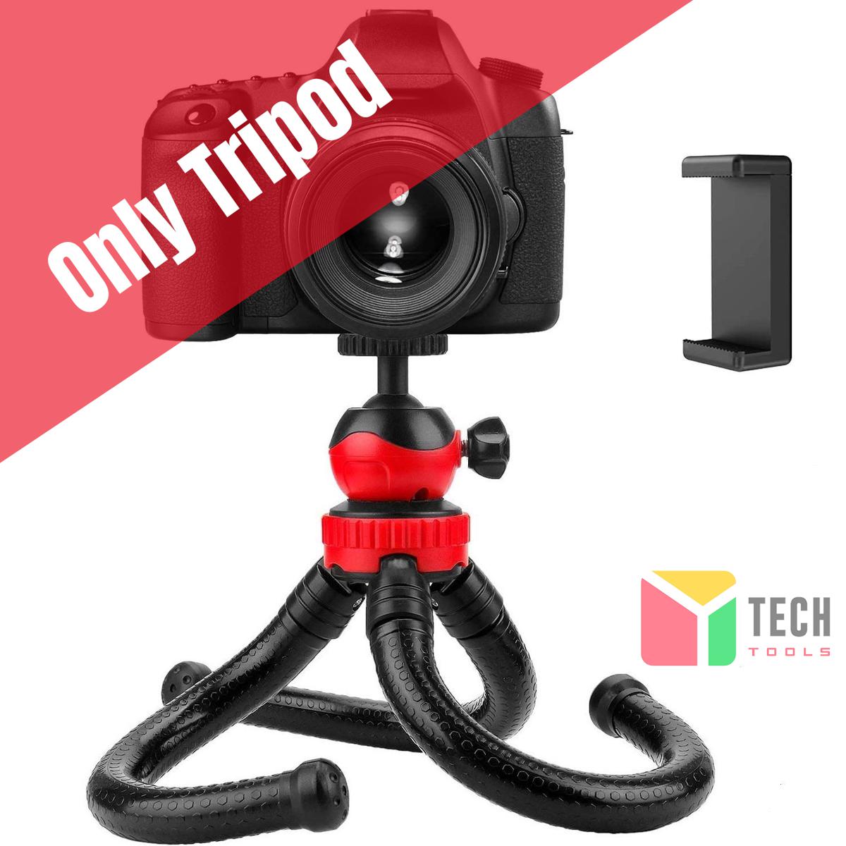Picture of Flexible Gorillapod Tripod with 360° Rotating Ball Head Tripod for All DSLR Cameras(Max Load 2 kgs) And Mobile Phones With Free Heavy Duty Mobile Holder Tripod